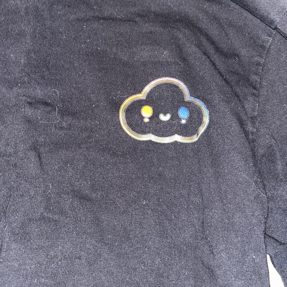 GUESS x Friends With You Black Crew Neck Long-Sleeve Tee T-shirt Size Small - Picture 2 of 7